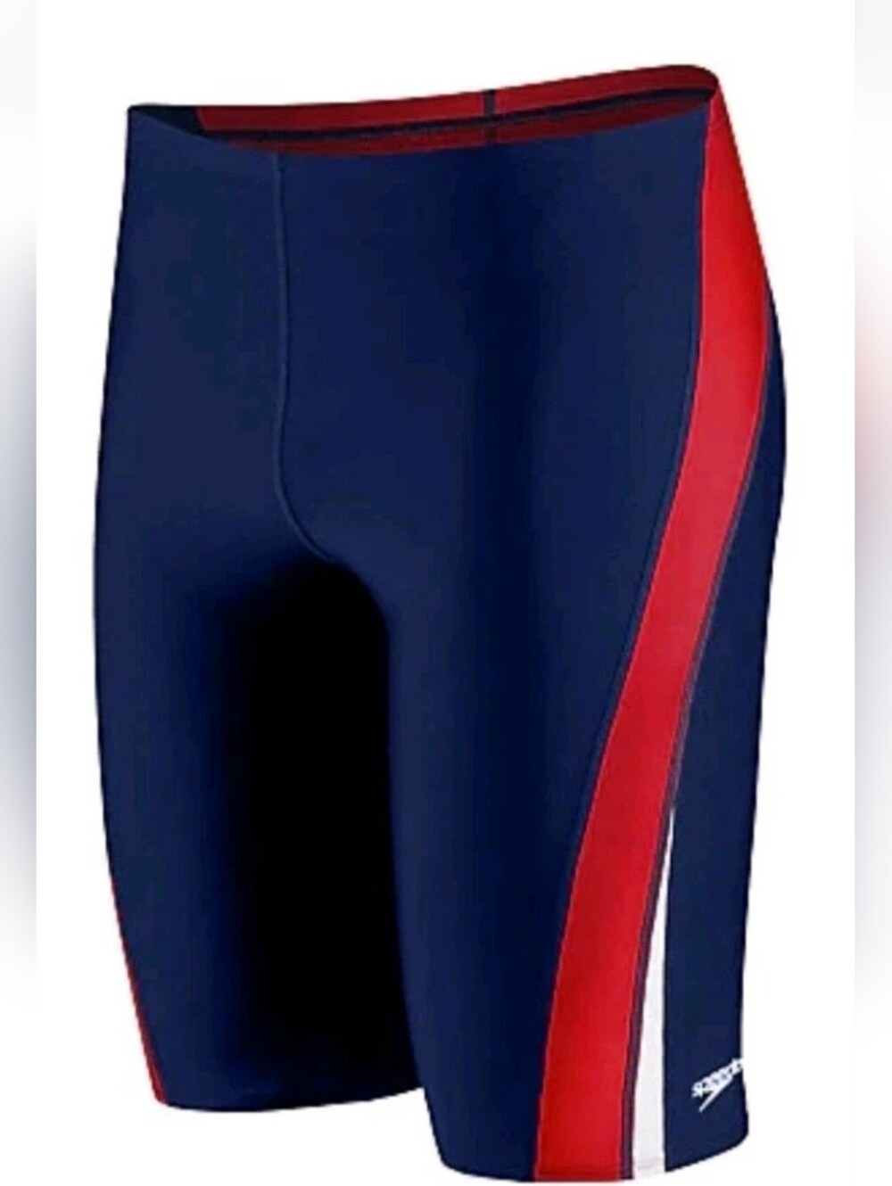 Speedo Men's Endurance Jammer -Team Navy Red White  Size 38 Swim Suit USA Nwt